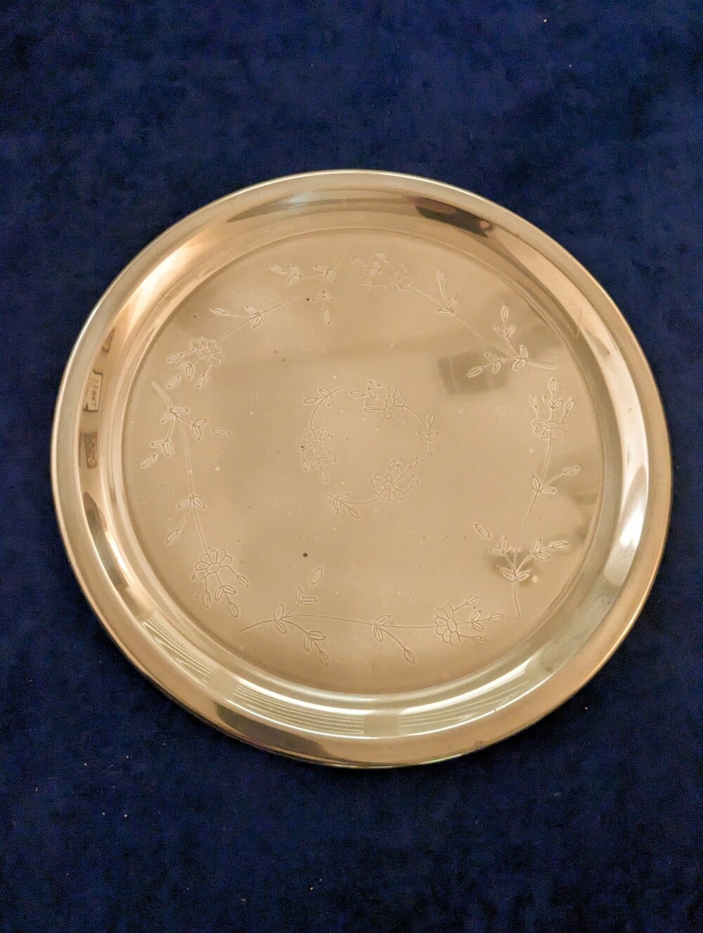 Vtg Princess House Heritage 12” Solid Brass Serving Tray